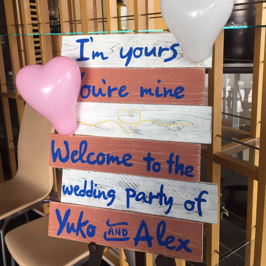 Wedding welcome board